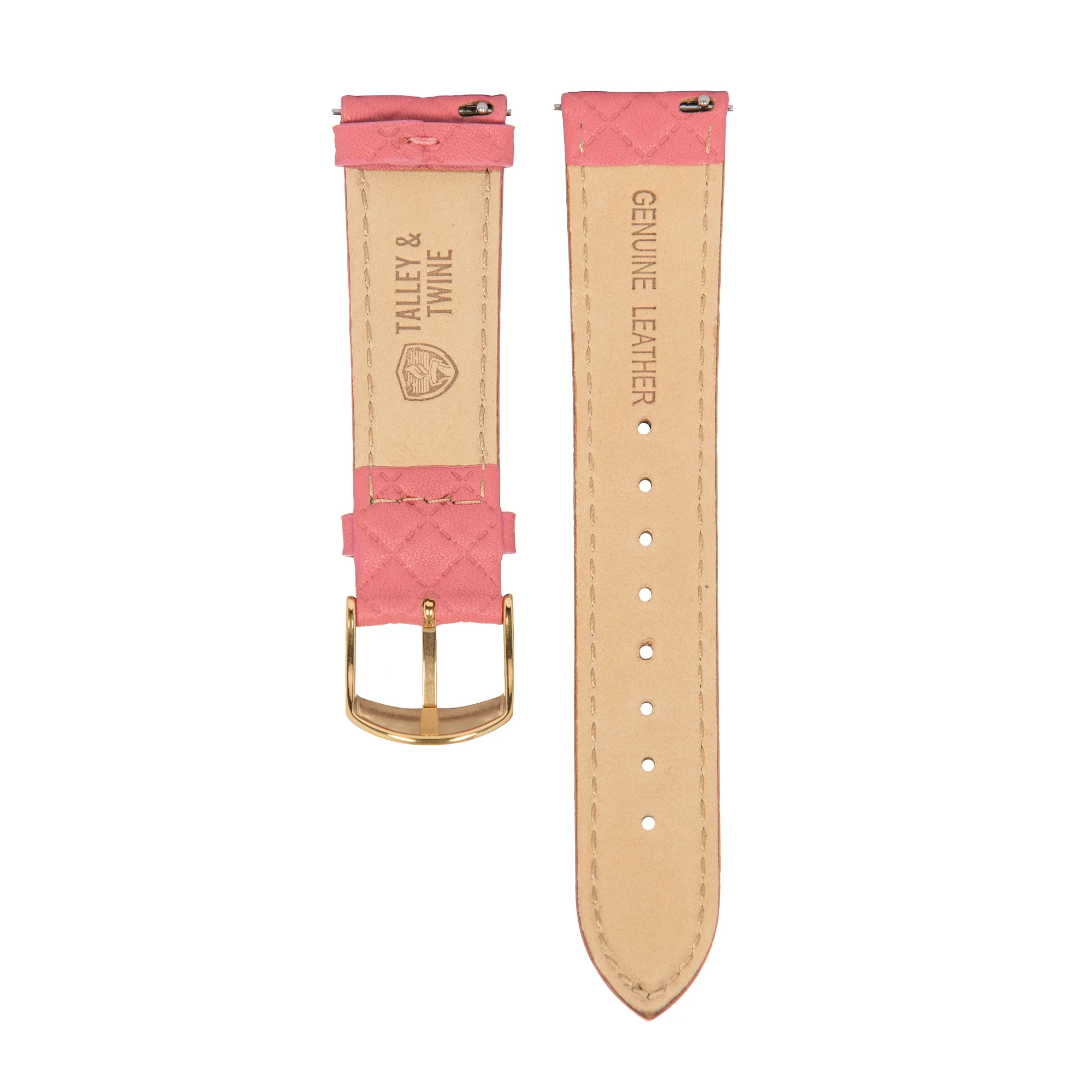 Hot Pink Leather Band w/ Gold Accent - Image 2