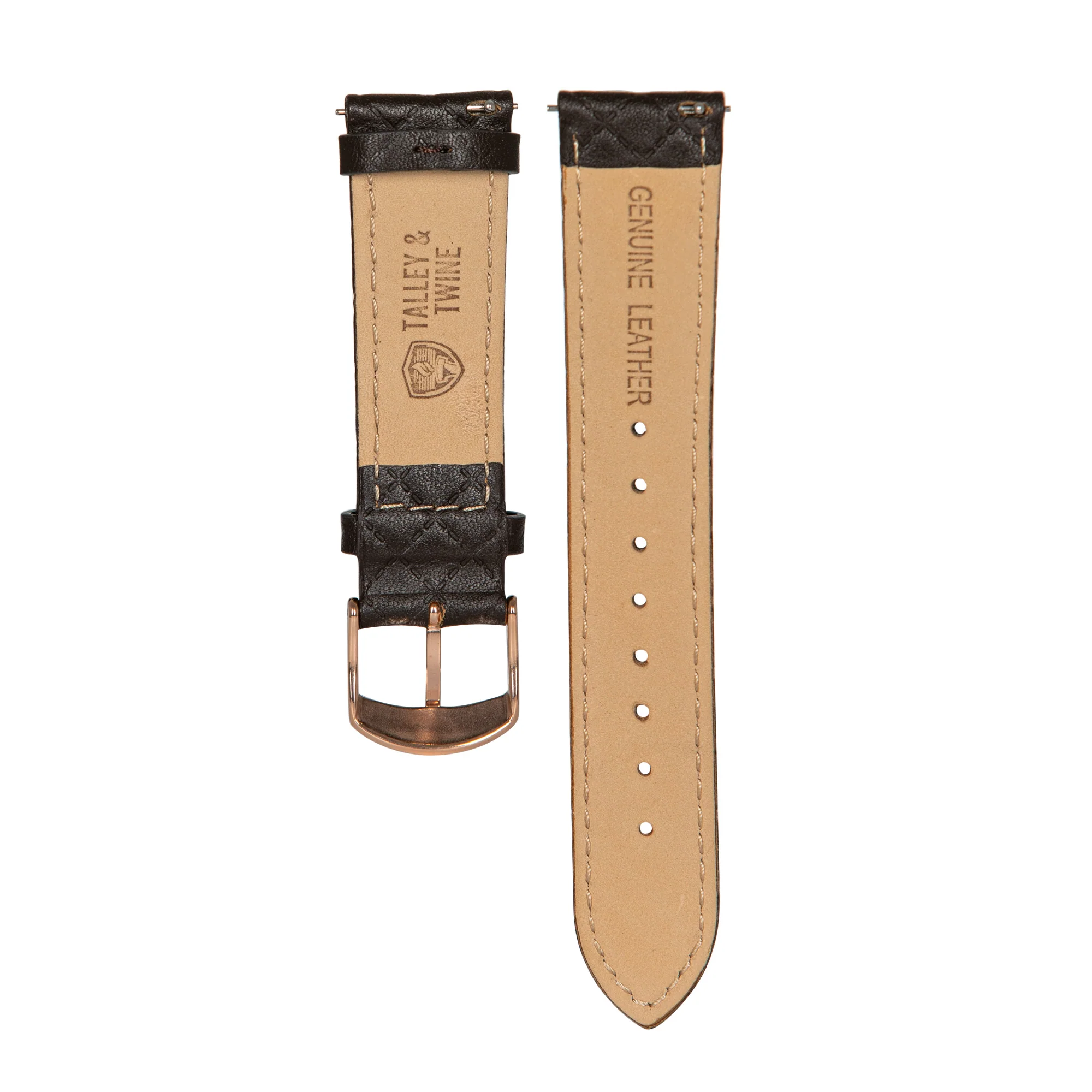 Brown/Rose Gold Leather Band - Image 2