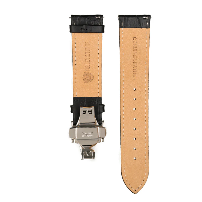 Black & Silver Leather Band - Image 2