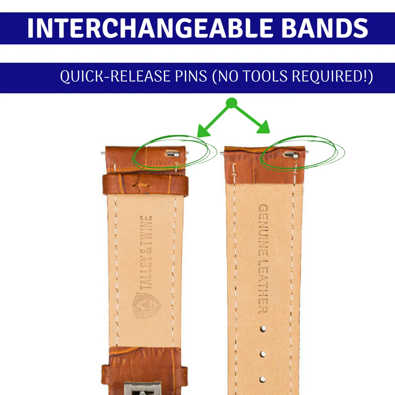 Black & Silver Leather Band - Image 4