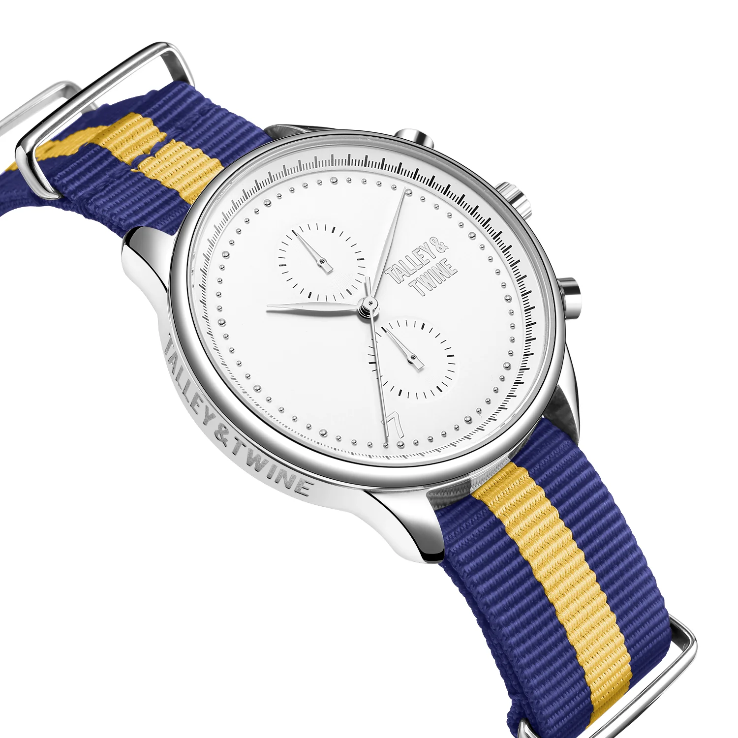 White & Silver - Blue & Gold Canvas Band - Image 2