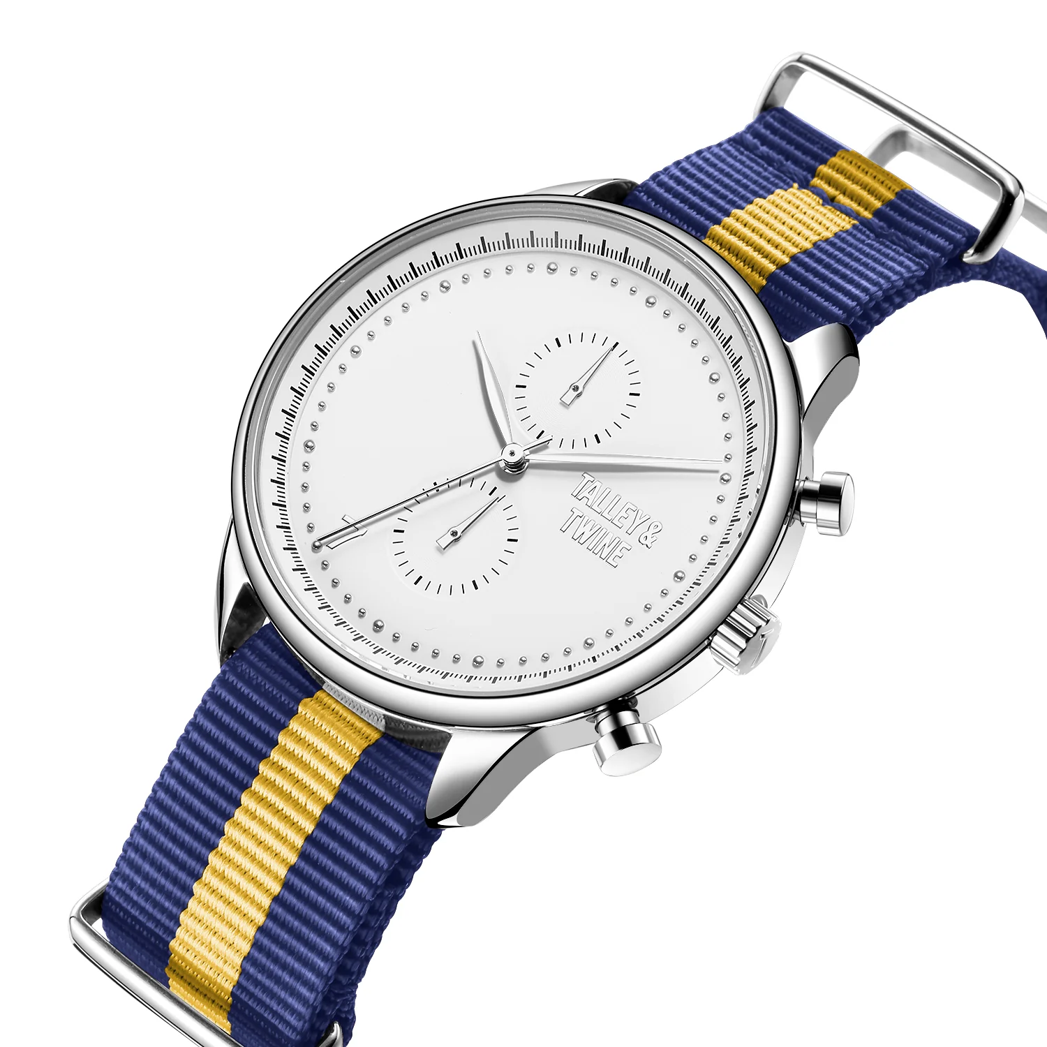 White & Silver - Blue & Gold Canvas Band - Image 3
