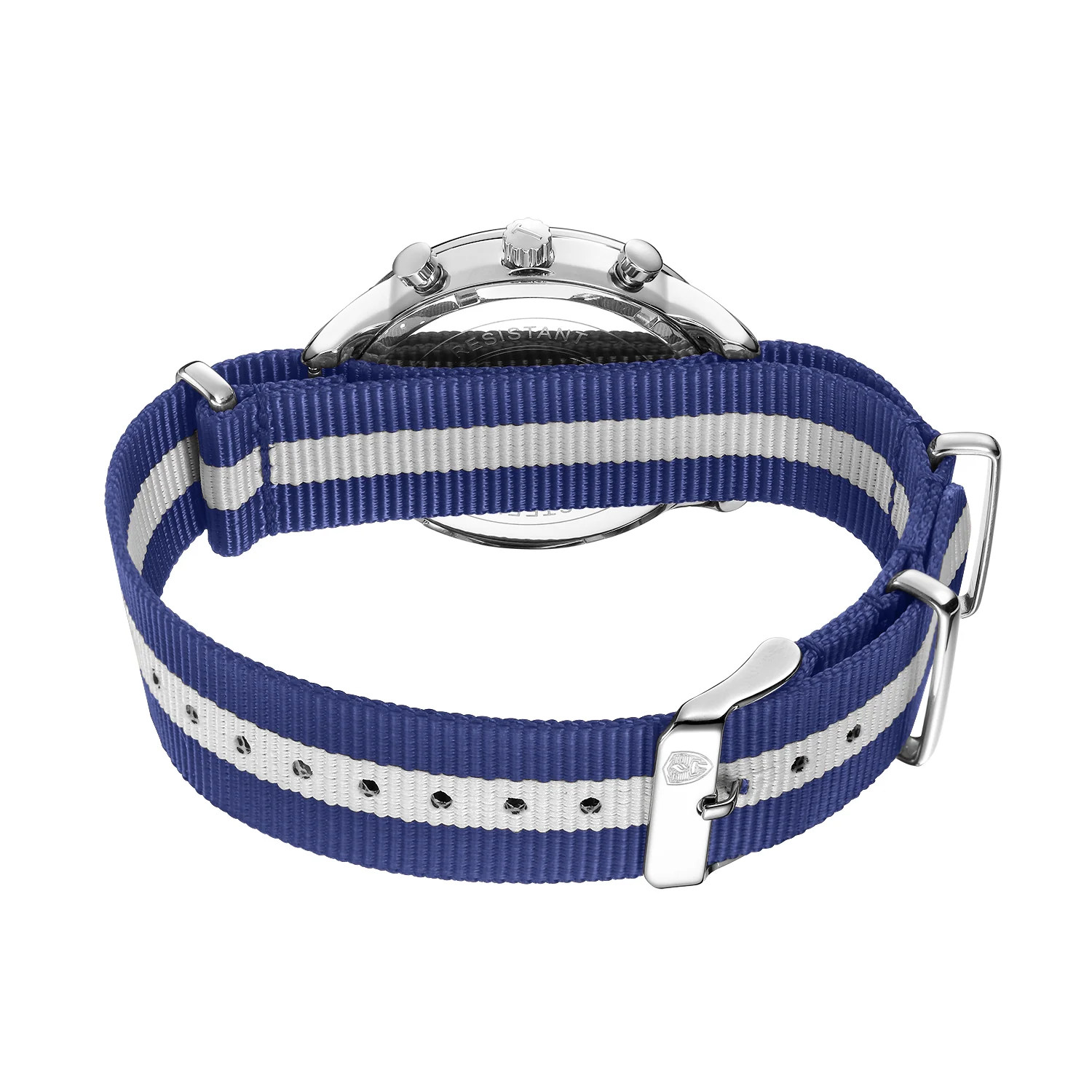 White & Silver - Blue & White Canvas Band - Image 4