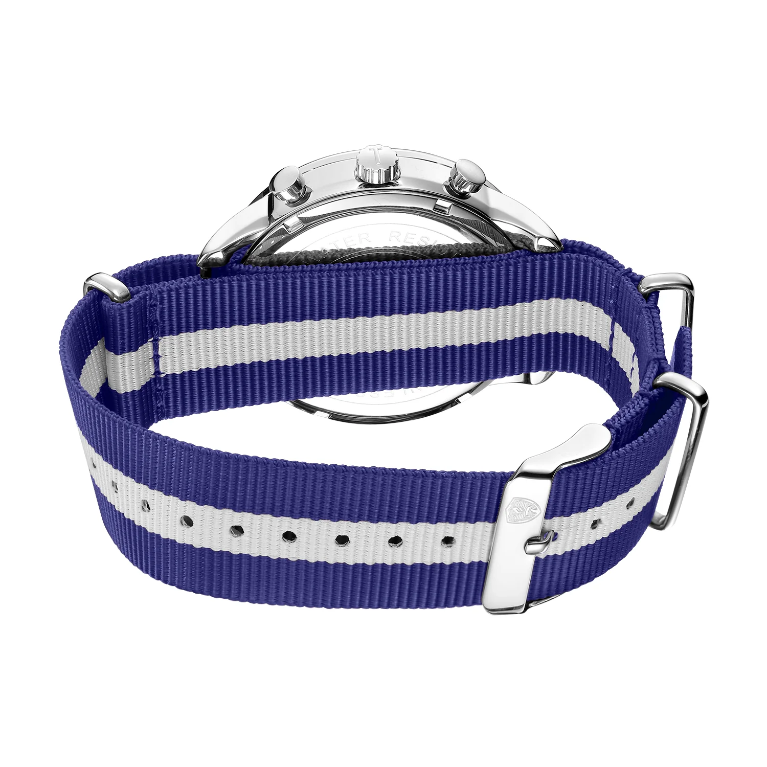 White & Silver - Blue & White Canvas Band - Image 4