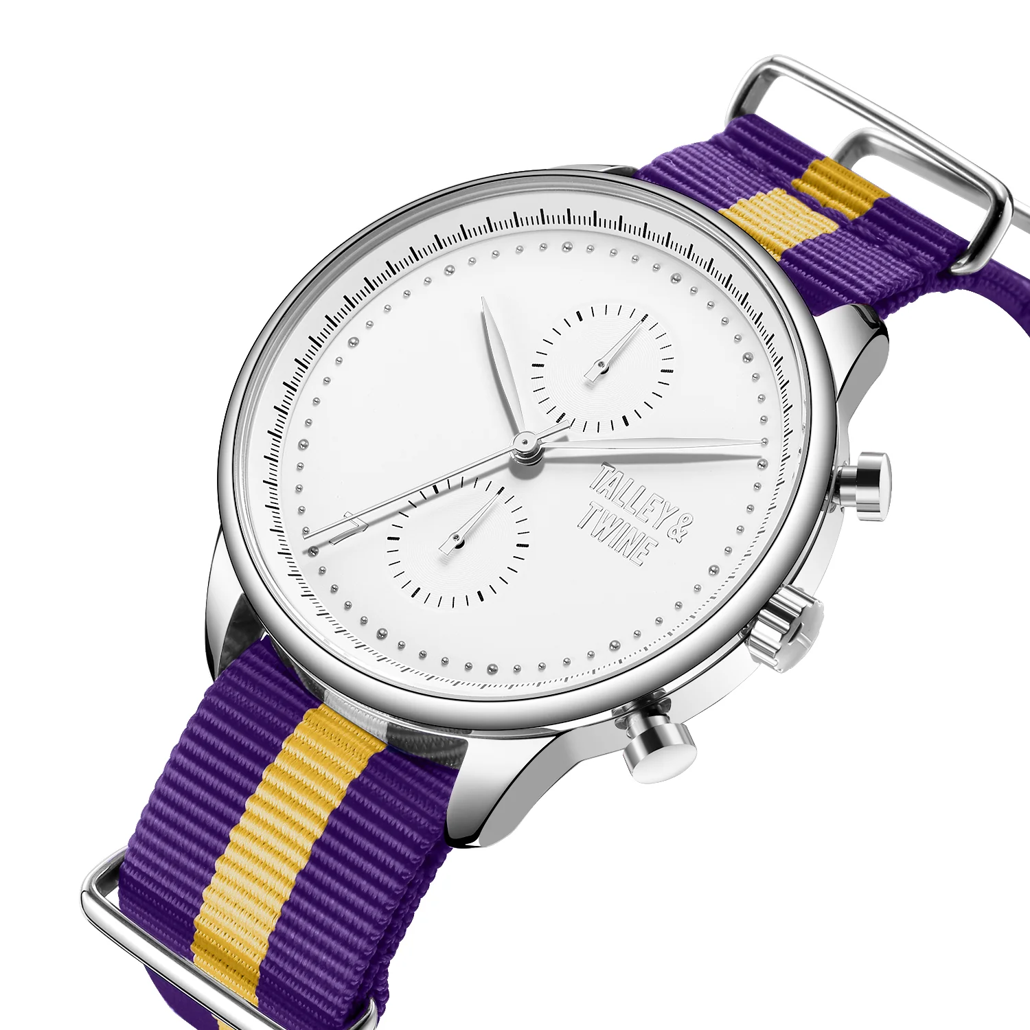 White & Silver - Purple & Gold Canvas Band - Image 3